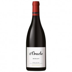 Bouteille de vin L'ORACLE Merlot rouge Sieur d'Arques 2018 Le Vin du Sud