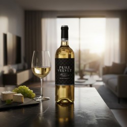 Bouteille de vin Pure Velvet Vin Blanc  cuvée de Colombard et de Gewurztraminer-  Le Vin du Sud