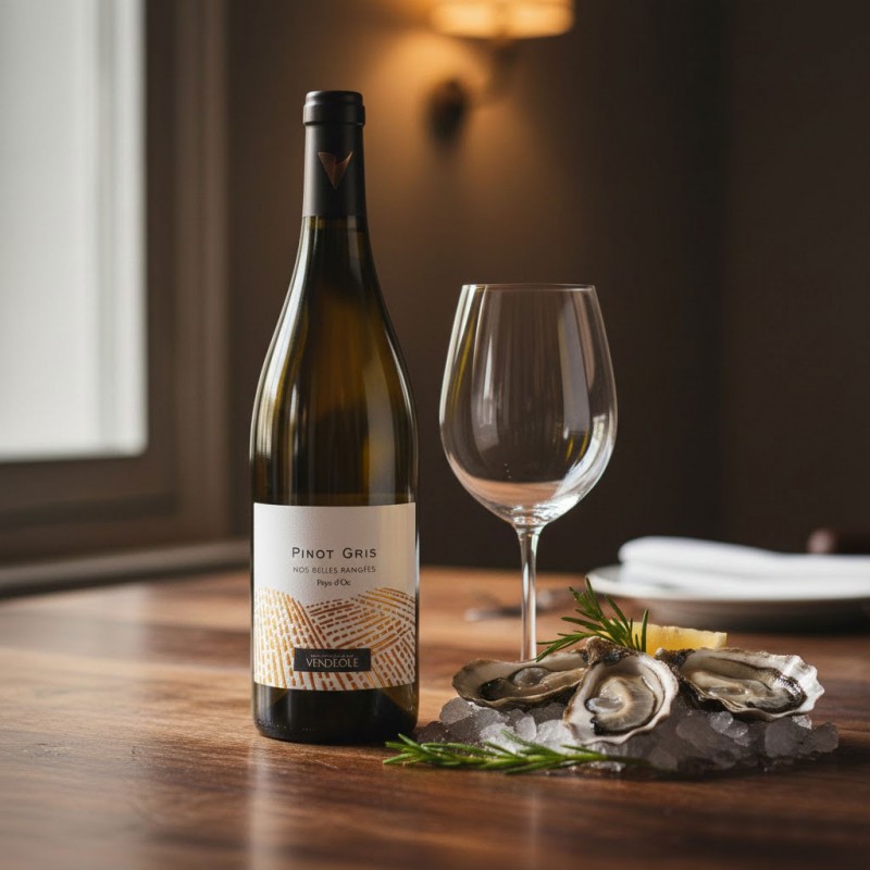 Bouteille vin blanc pinot gris vin blanc - cave vendéole