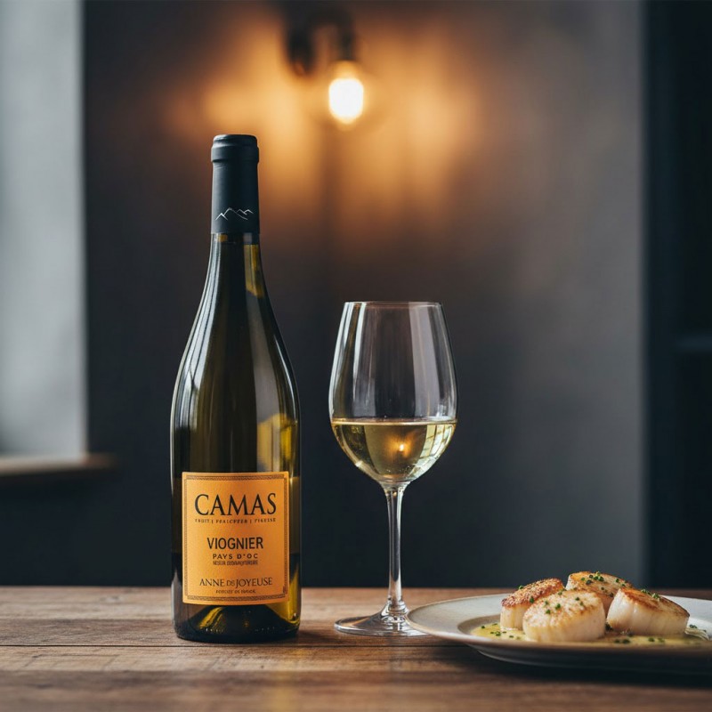 Bouteille Camas viognier pays d oc Anne de joyeuse