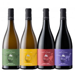 Bouteilles malbeck, chardonnay,mauzac, pinot noir