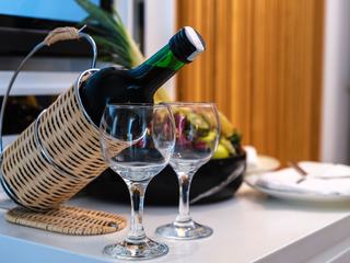 Porte-bouteille métal Skieur - art de la table